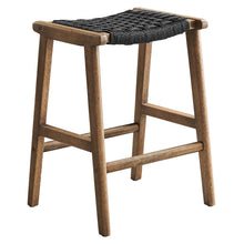 Load image into Gallery viewer, Saoirse Woven Rope Wood Counter Stool Set of 2 by Modway
