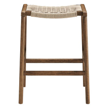 Load image into Gallery viewer, Saoirse Woven Rope Wood Counter Stool Set of 2 by Modway
