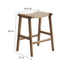 Load image into Gallery viewer, Saoirse Woven Rope Wood Counter Stool Set of 2 by Modway
