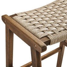 Load image into Gallery viewer, Saoirse Woven Rope Wood Bar Stool Set of 2 by Modway
