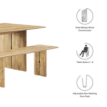 Load image into Gallery viewer, Amistad 72&quot; Wood Dining Table and Bench Set by Modway
