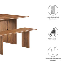 Load image into Gallery viewer, Amistad 72&quot; Wood Dining Table and Bench Set by Modway

