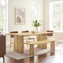 Load image into Gallery viewer, Amistad 86&quot; Wood Dining Table and Bench Set by Modway
