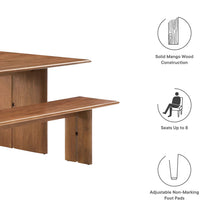 Load image into Gallery viewer, Amistad 86&quot; Wood Dining Table and Bench Set by Modway
