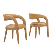 Load image into Gallery viewer, Pinnacle Vegan Leather Dining Chair Set of 2 by Modway
