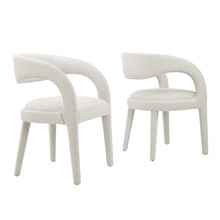 Load image into Gallery viewer, Pinnacle Boucle Upholstered Dining Chair Set of 2 by Modway
