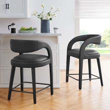 Load image into Gallery viewer, Pinnacle Vegan Leather Counter Stool Set of 2 by Modway
