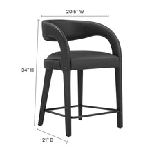 Load image into Gallery viewer, Pinnacle Vegan Leather Counter Stool Set of 2 by Modway
