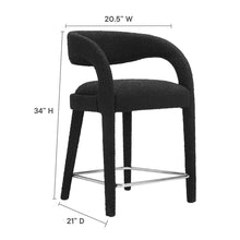 Load image into Gallery viewer, Pinnacle Boucle Upholstered Counter Stool Set of 2 by Modway

