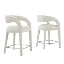 Load image into Gallery viewer, Pinnacle Boucle Upholstered Counter Stool Set of 2 by Modway
