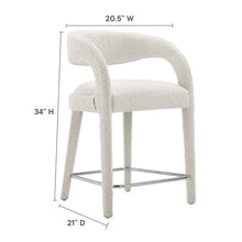 Load image into Gallery viewer, Pinnacle Boucle Upholstered Counter Stool Set of 2 by Modway
