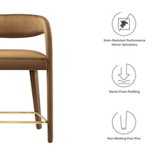 Load image into Gallery viewer, Pinnacle Performance Velvet Counter Stool Set of 2 by Modway
