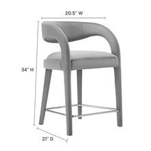 Load image into Gallery viewer, Pinnacle Performance Velvet Counter Stool Set of Two
