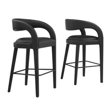 Load image into Gallery viewer, Pinnacle Vegan Leather Bar Stool Set of 2 by Modway
