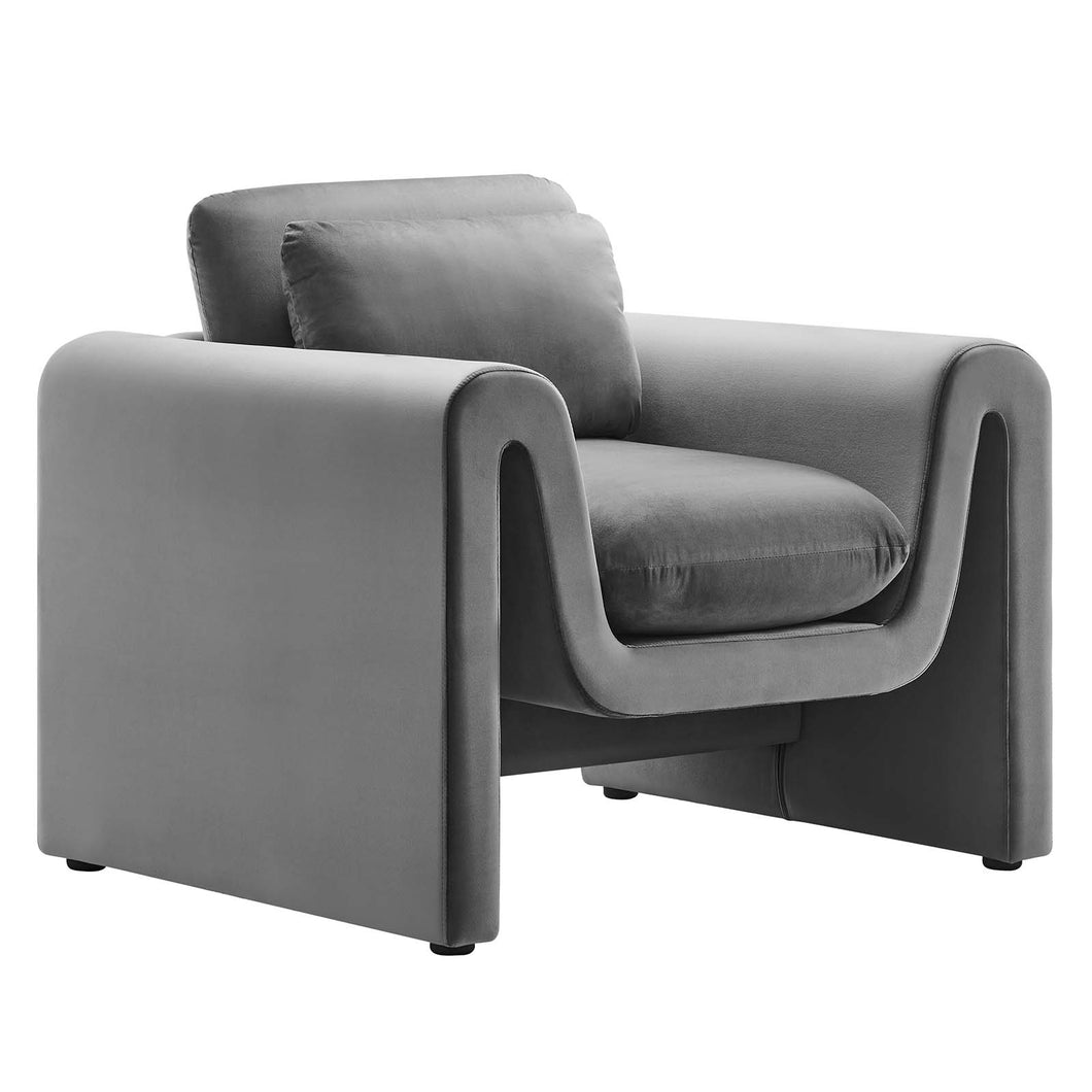 Waverly Performance Velvet Armchair by Modway
