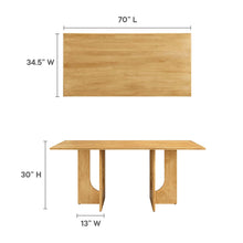 Load image into Gallery viewer, Rivian Rectangular 70&quot; Wood Dining Table
