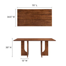 Load image into Gallery viewer, Rivian Rectangular 70&quot; Wood Dining Table by Modway
