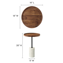 Load image into Gallery viewer, Amina Round Acacia Wood Side Table by Modway
