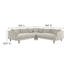 Load image into Gallery viewer, Zoya Down Filled Overstuffed 3 Piece Sectional Sofa
