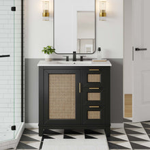 Load image into Gallery viewer, Dixie 36Ó Solid Wood Bathroom Vanity Cabinet (Sink Basin Not Included) by Modway
