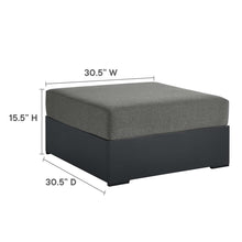 Load image into Gallery viewer, Tahoe Outdoor Patio Powder-Coated Aluminum Ottoman
