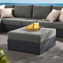 Load image into Gallery viewer, Tahoe Outdoor Patio Powder-Coated Aluminum Ottoman
