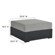 Load image into Gallery viewer, Tahoe Outdoor Patio Powder-Coated Aluminum Ottoman
