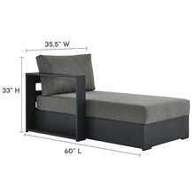 Load image into Gallery viewer, Tahoe Outdoor Patio Powder-Coated Aluminum Modular Left-Facing Chaise Lounge
