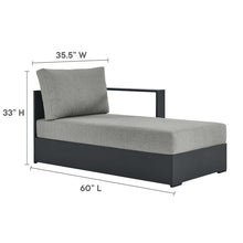 Load image into Gallery viewer, Tahoe Outdoor Patio Powder-Coated Aluminum Modular Right-Facing Chaise Lounge
