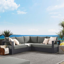 Load image into Gallery viewer, Tahoe Outdoor Patio Powder-Coated Aluminum 3-Piece Sectional Sofa Set
