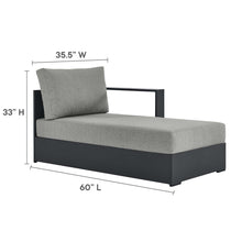 Load image into Gallery viewer, Tahoe Outdoor Patio Powder-Coated Aluminum 2-Piece Right-Facing Chaise Sectional Sofa Set
