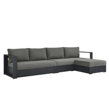 Load image into Gallery viewer, Tahoe Outdoor Patio Powder-Coated Aluminum 3-Piece Right-Facing Chaise Sectional Sofa Set
