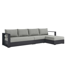 Load image into Gallery viewer, Tahoe Outdoor Patio Powder-Coated Aluminum 3-Piece Right-Facing Chaise Sectional Sofa Set
