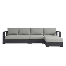 Load image into Gallery viewer, Tahoe Outdoor Patio Powder-Coated Aluminum 3-Piece Right-Facing Chaise Sectional Sofa Set
