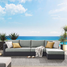 Load image into Gallery viewer, Tahoe Outdoor Patio Powder-Coated Aluminum 3-Piece Right-Facing Chaise Sectional Sofa Set
