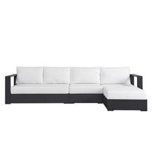 Load image into Gallery viewer, Tahoe Outdoor Patio Powder-Coated Aluminum 3-Piece Right-Facing Chaise Sectional Sofa Set
