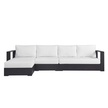 Load image into Gallery viewer, Tahoe Outdoor Patio Powder-Coated Aluminum 3-Piece Left-Facing Chaise Sectional Sofa Set
