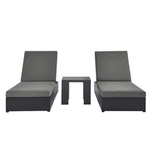 Load image into Gallery viewer, Tahoe 3-Piece Outdoor Patio Powder-Coated Aluminum Chaise Lounge Set by Modway

