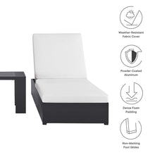 Load image into Gallery viewer, Tahoe 3-Piece Outdoor Patio Powder-Coated Aluminum Chaise Lounge Set by Modway
