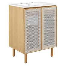 Load image into Gallery viewer, Calla 24&quot; Perforated Metal Bathroom Vanity by Modway
