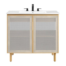 Load image into Gallery viewer, Calla 36&quot; Perforated Metal Bathroom Vanity by Modway
