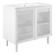 Load image into Gallery viewer, Calla 36&quot; Perforated Metal Bathroom Vanity by Modway
