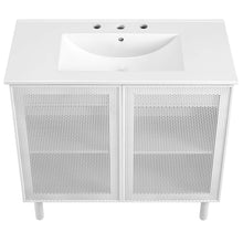 Load image into Gallery viewer, Calla 36&quot; Perforated Metal Bathroom Vanity by Modway
