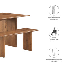 Load image into Gallery viewer, Amistad 60&quot; Wood Dining Table and Bench Set by Modway

