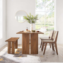 Load image into Gallery viewer, Amistad 60&quot; Wood Dining Table and Bench Set
