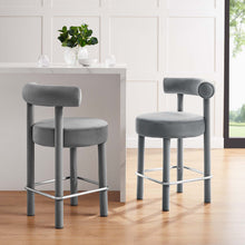 Load image into Gallery viewer, Toulouse Performance Velvet Counter Stool Set of 2 by Modway
