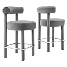 Load image into Gallery viewer, Toulouse Performance Velvet Counter Stool Set of 2 by Modway
