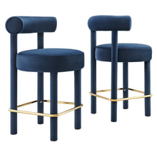 Load image into Gallery viewer, Toulouse Performance Velvet Counter Stool Set of 2 by Modway
