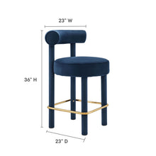 Load image into Gallery viewer, Toulouse Performance Velvet Counter Stool Set of 2 by Modway
