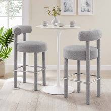 Load image into Gallery viewer, Toulouse Boucle Fabric Bar Stool Set of 2 by Modway
